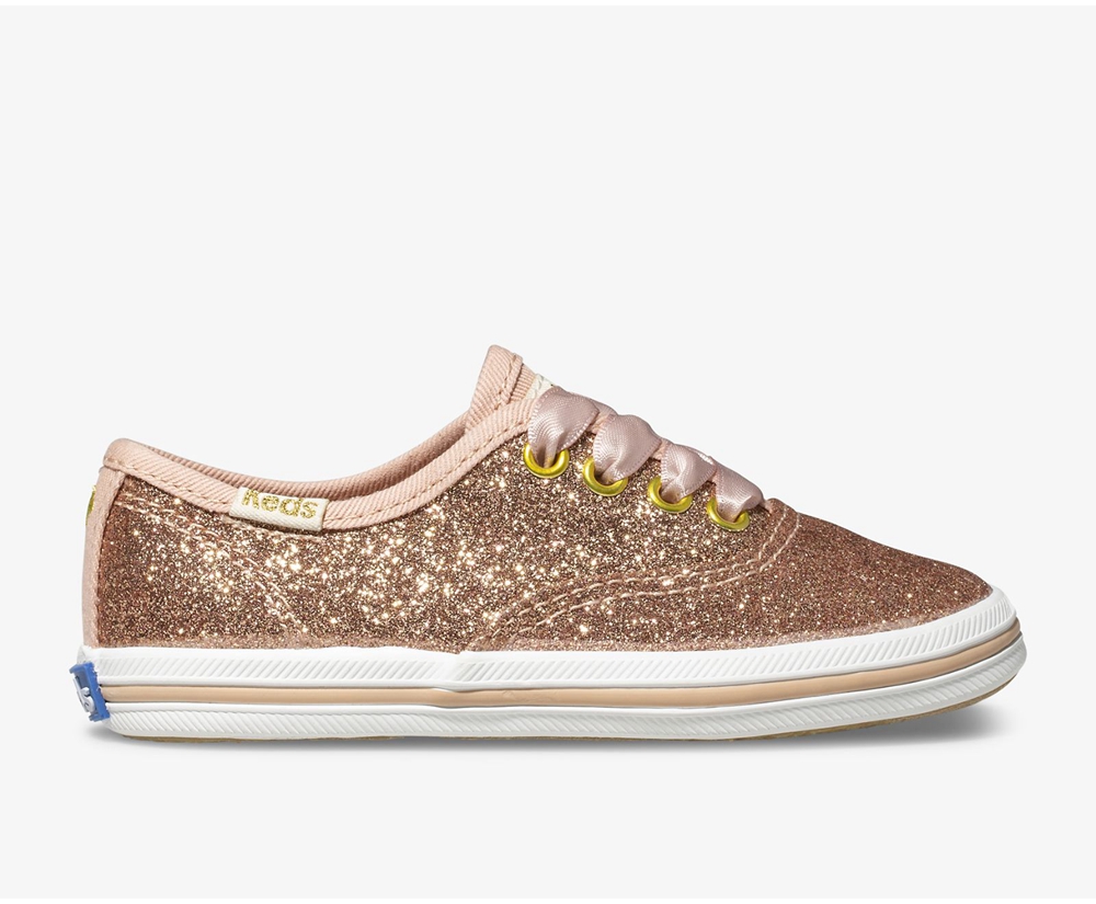 Keds Sneaker Kinder Rosa Gold - Kate Spade New York Champion Glitter - CAF-809654